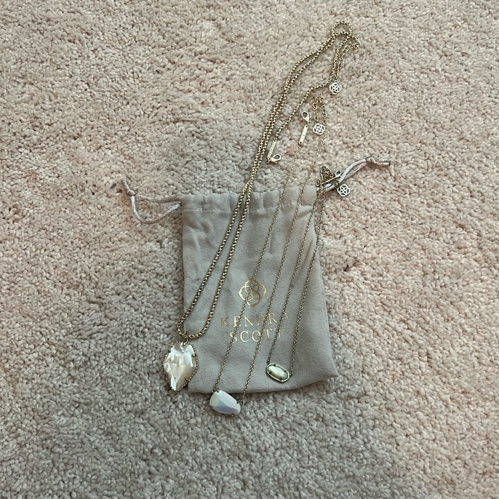 Kendra Scott Necklace Bundle, Gold/Cream